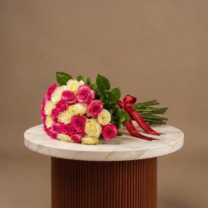Wholesale Pink & White Roses-07-Lxf-1368