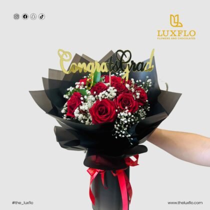 LXF-1187-Victory Rose Graduation Bouquet