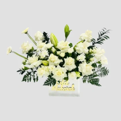 White Floral Eid Gift-LXF-1474