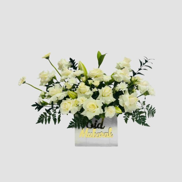 White Floral Eid Gift-LXF-1474