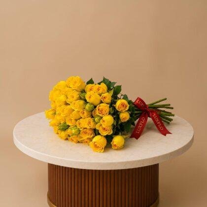Wholesale-Yellow Baby Roses-LXF-1496