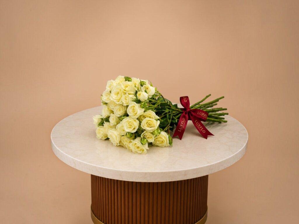 Wholesale-White Baby Roses-LXF-1522