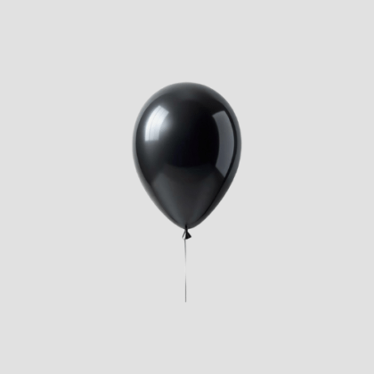 Helium Black Balloon-LXF-1744
