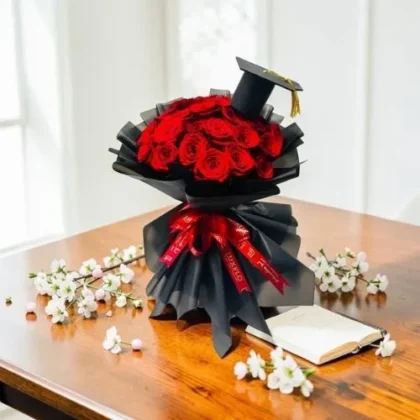 Graduation Red Bouquet -LXF-1980
