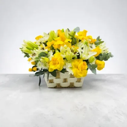 Sunny Lily & Rose Basket-LXF-1993