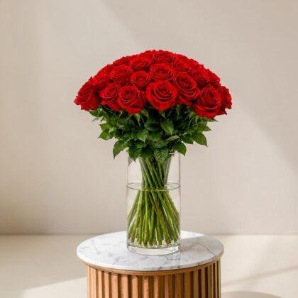 Red Rose vase-LXF-1023